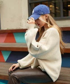 Phoebe Balloon Sleeve Sweater In Ecru