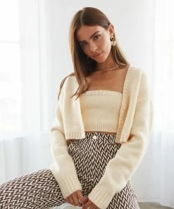 AT Birdie Knit Crop Cardigan Set