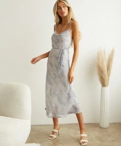 Native Daughters Yara Crocodile Printed Midi Dress