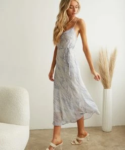 Native Daughters Yara Crocodile Printed Midi Dress