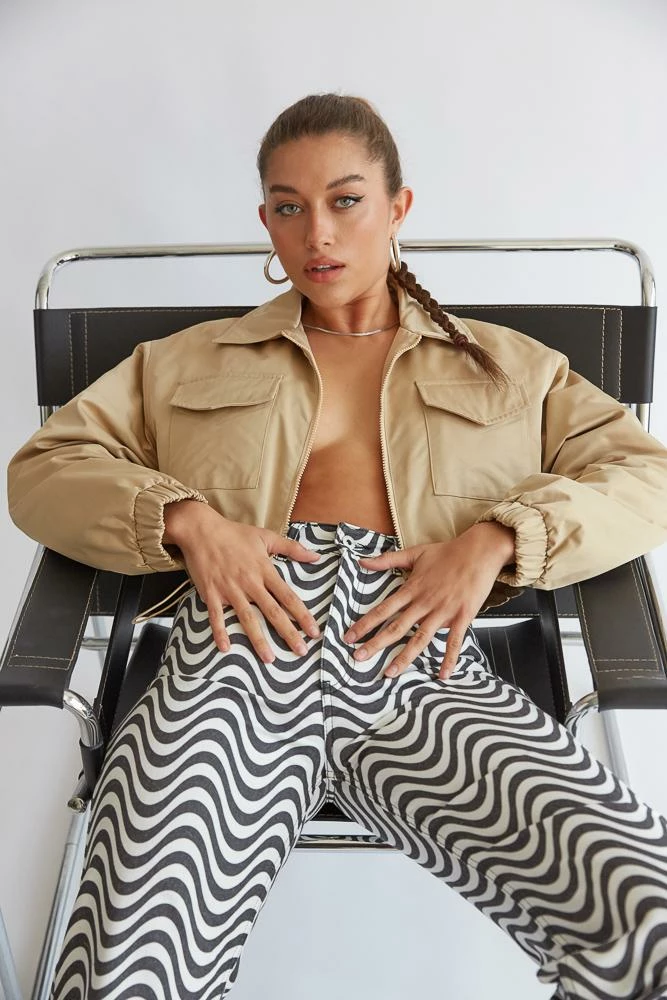 Native Daughters Robbie Cropped Bomber Jacket Sale