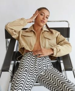 Native Daughters Robbie Cropped Bomber Jacket Sale