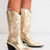 Billini New Threads Danilo Western Boot In Gold Metallic