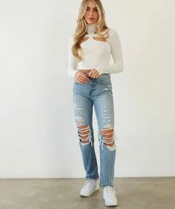 Pistola Presley Distressed Rock Or Bust Jeans