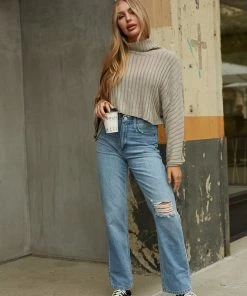 JBD Hudson Distressed Straight Jeans