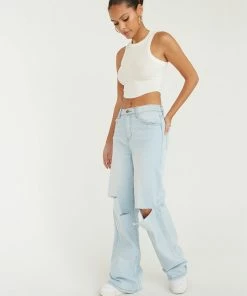 Vibrant New Threads Aiden Ripped Wide Leg Jeans