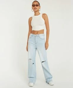 Vibrant New Threads Aiden Ripped Wide Leg Jeans