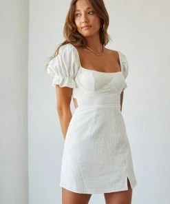 AT Drew Corset Linen Mini Dress