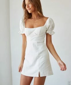 AT Drew Corset Linen Mini Dress
