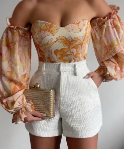 Runaway Vishaka Floral Bodysuit In Citrus New Threads