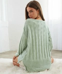 Sale Archer Crochet Knit Sweater
