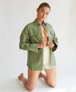 New Threads Crawford Vegan Leather Shacket