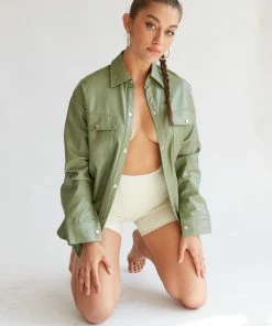 New Threads Crawford Vegan Leather Shacket