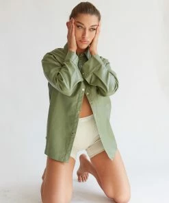 New Threads Crawford Vegan Leather Shacket