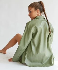 New Threads Crawford Vegan Leather Shacket