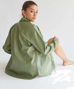 New Threads Crawford Vegan Leather Shacket