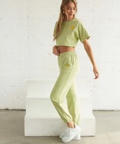 AT Be Happy Crop Tee Sale