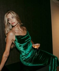 AT Sale Lana Velvet Midi Dress