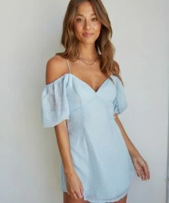 AT New Threads Hadley Open Back Puff Dress