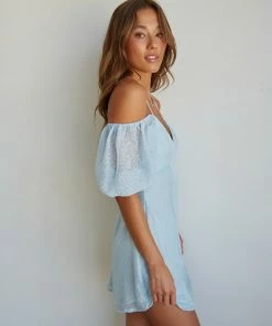 AT New Threads Hadley Open Back Puff Dress