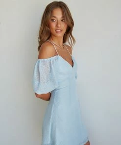 AT New Threads Hadley Open Back Puff Dress