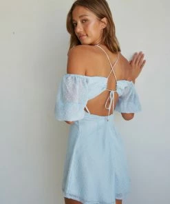 AT New Threads Hadley Open Back Puff Dress