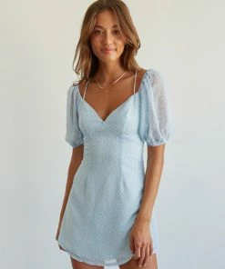 AT New Threads Hadley Open Back Puff Dress