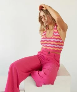 AT Sunset Knit Halter Top