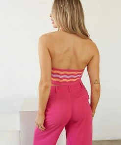AT Sunset Knit Halter Top