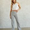 AT Sale Kelton Plaid Slit Leg Pants