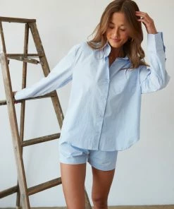 AT New Threads Jamie Oversized Button Up Shirt