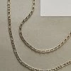AT Supermodel Double Chain Necklace In Silver
