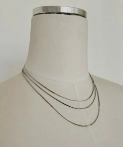 AT Accessories It Girl Layered Chain Necklace In Silver