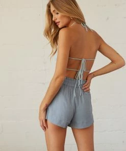 AT Sale Imani Linen Drawstring Shorts