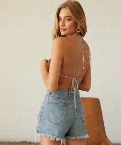 Signature Logan Distressed Denim Shorts New Threads