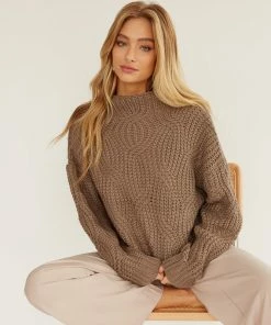 Sale Greta Chunky Knit Sweater In Ivory