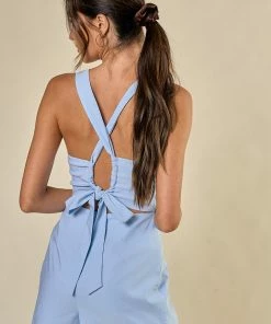 AT New Threads Paradise Cove Wrap Romper In White