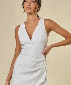 AT New Threads Paradise Cove Wrap Romper In Blue