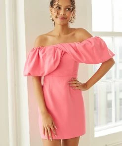 AT New Threads The Gardens Puff Sleeve Mini Dress