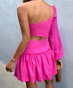 Runaway Sale Casablanca Mini Dress In Fuchsia