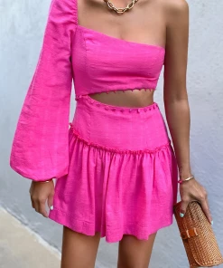 Runaway Sale Casablanca Mini Dress In Fuchsia