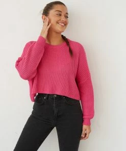 Sale Josie Crop Knit Sweater
