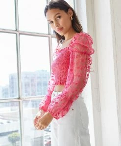 AT New Threads Isabelle Lace Crop Top