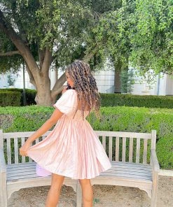 AT New Threads Jasmine Linen Babydoll Dress