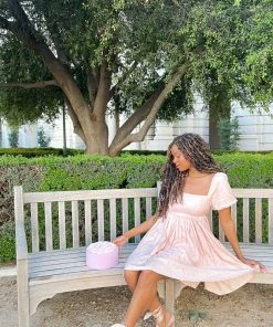 AT New Threads Jasmine Linen Babydoll Dress