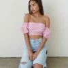AT New Threads Taylor Puff Crop Top
