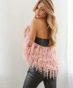 AT Mia Shaggy Knit Cardigan Sale