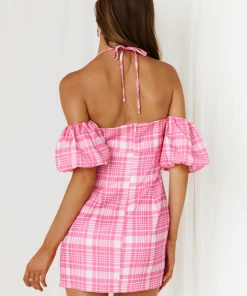 Runaway Valence Puff Mini Dress In Pink