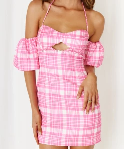 Runaway Valence Puff Mini Dress In Pink