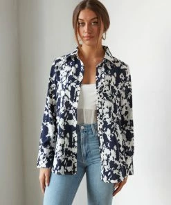 Native Daughters Lively Printed Button Up